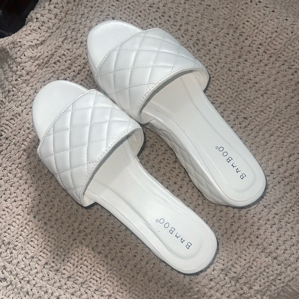 White Wedge Sandals